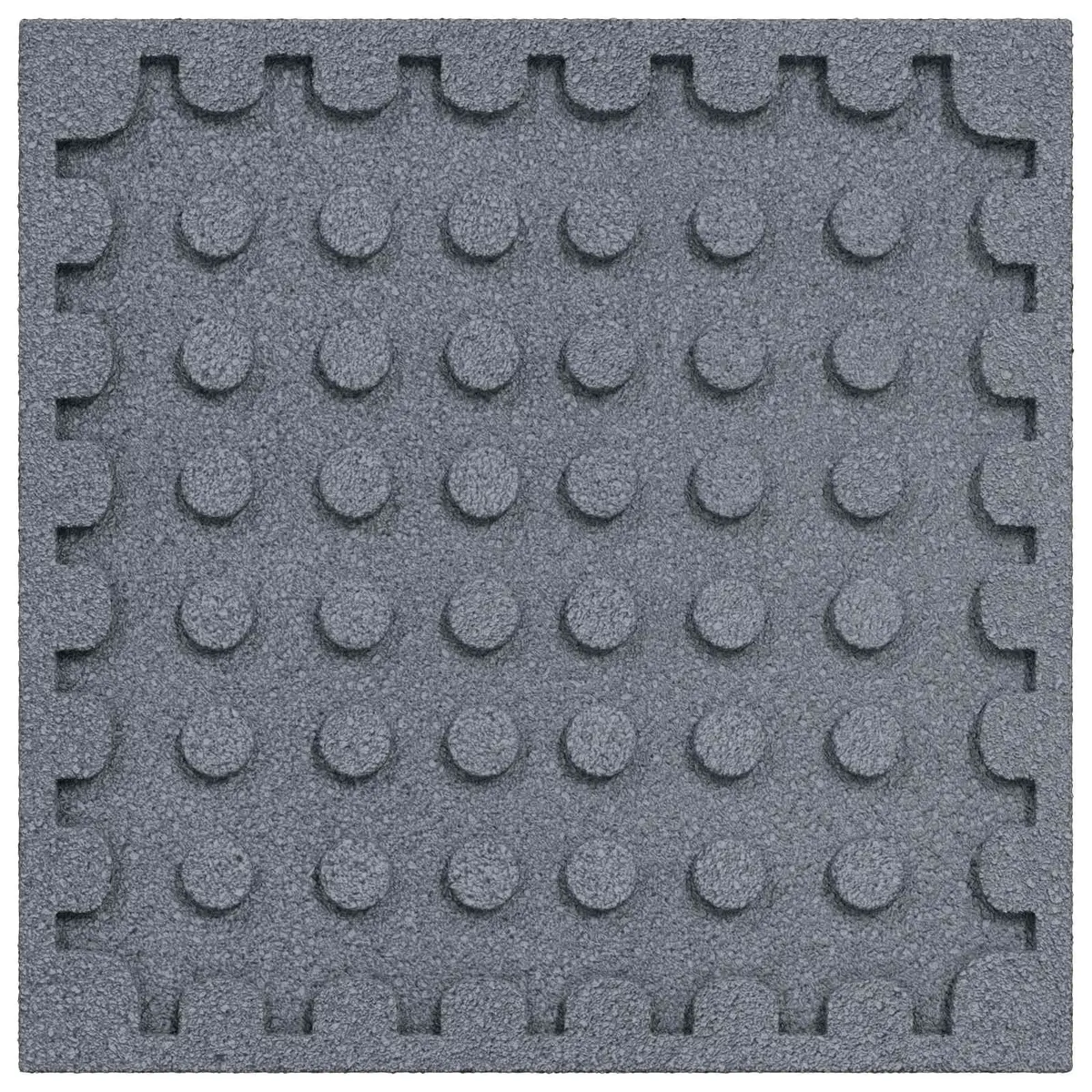 Fall Protection Tiles High-Density Rubber 50 x 50 cm Grey 18 Piece