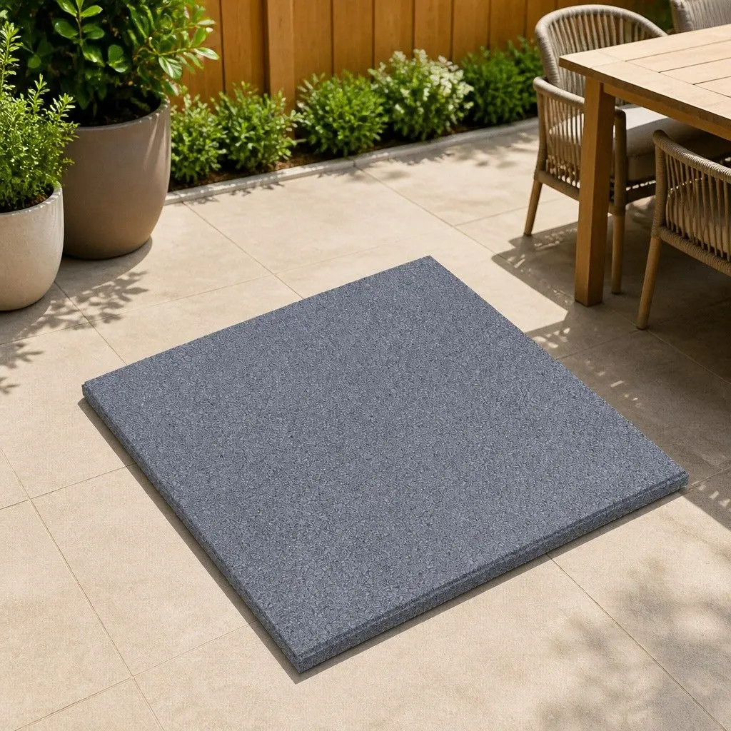 Fall Protection Tiles 24 pcs Grey 50 x 50 cm