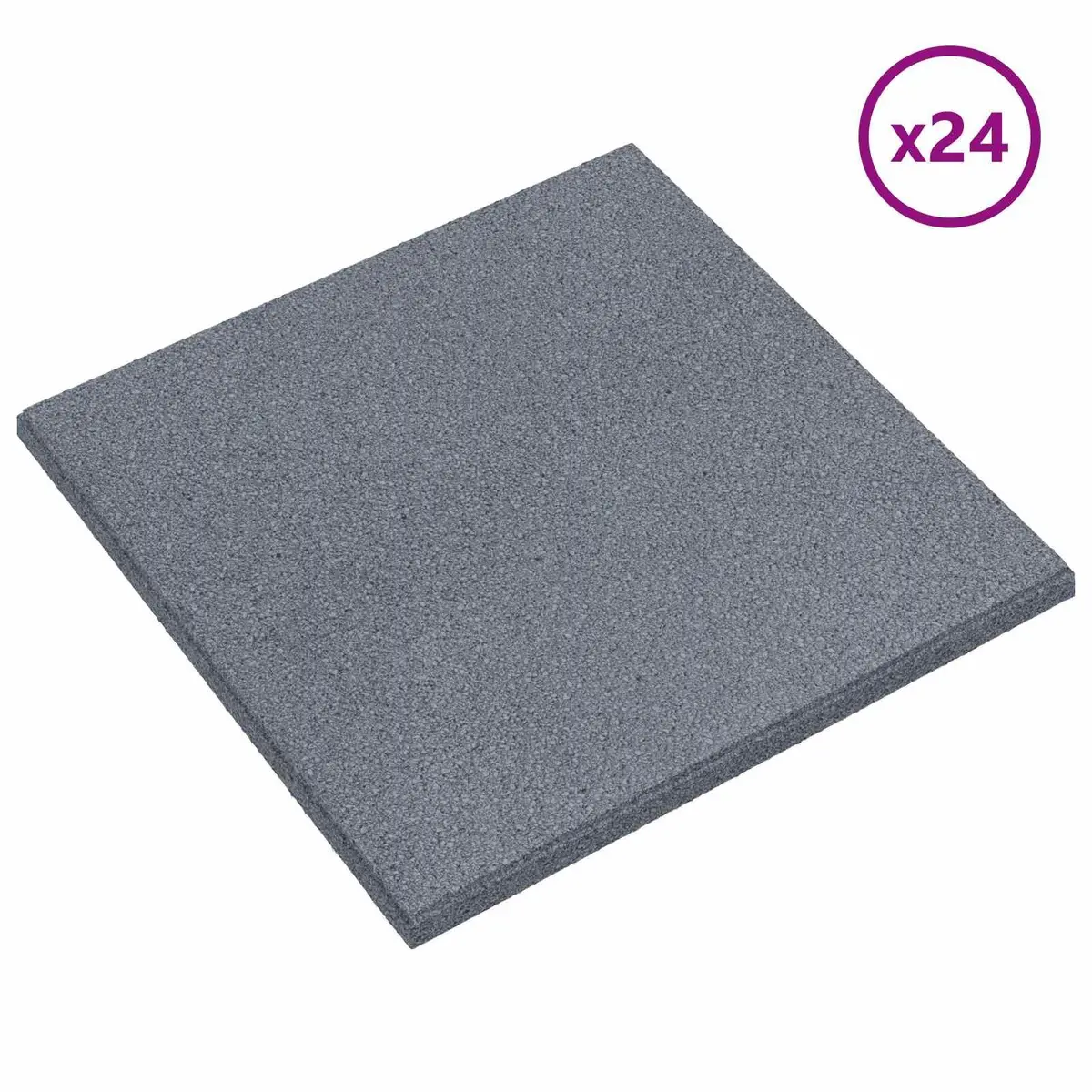 Fall Protection Tiles 24 pcs Grey 50 x 50 cm