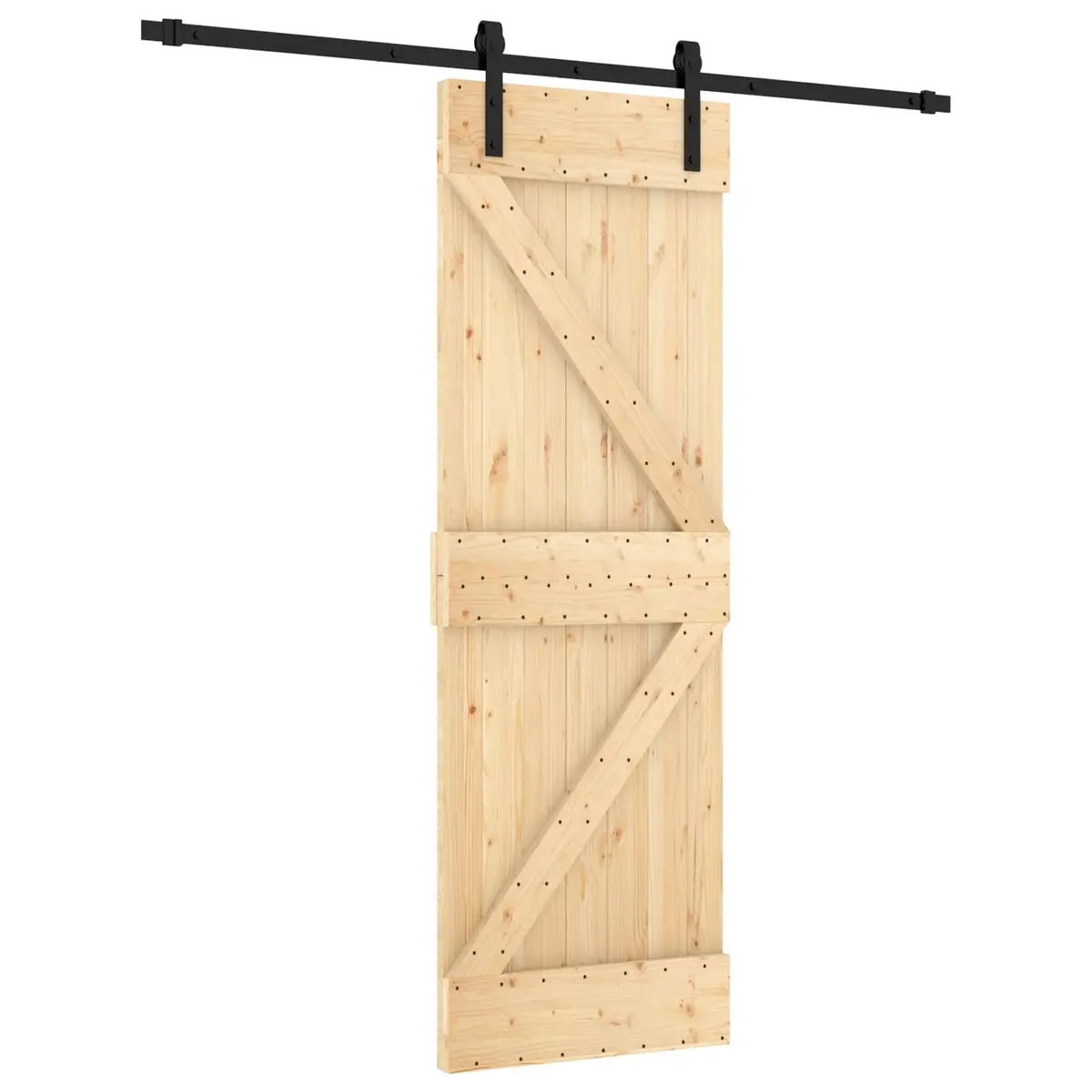 Sliding Door Room Divider 70x210cm Natural Pine