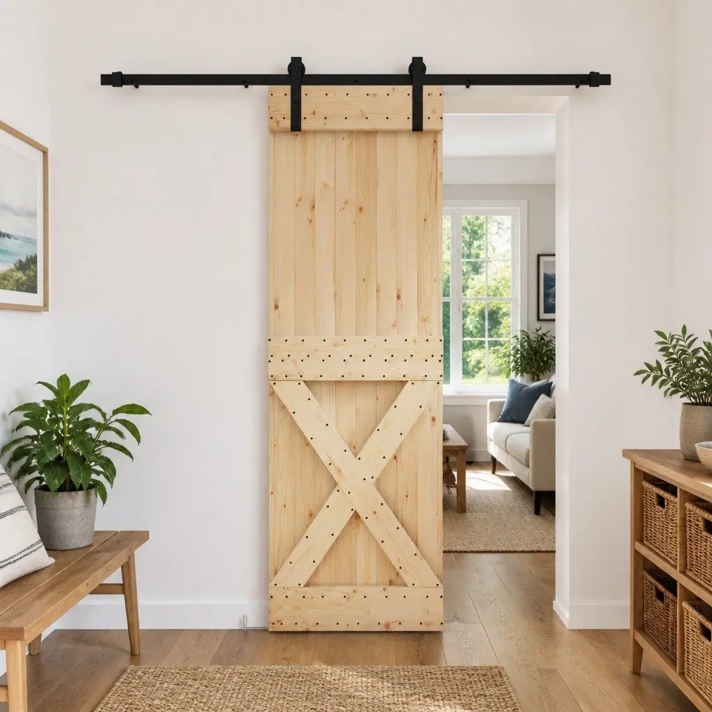 Natural Pine Sliding Door 70 x 210 cm