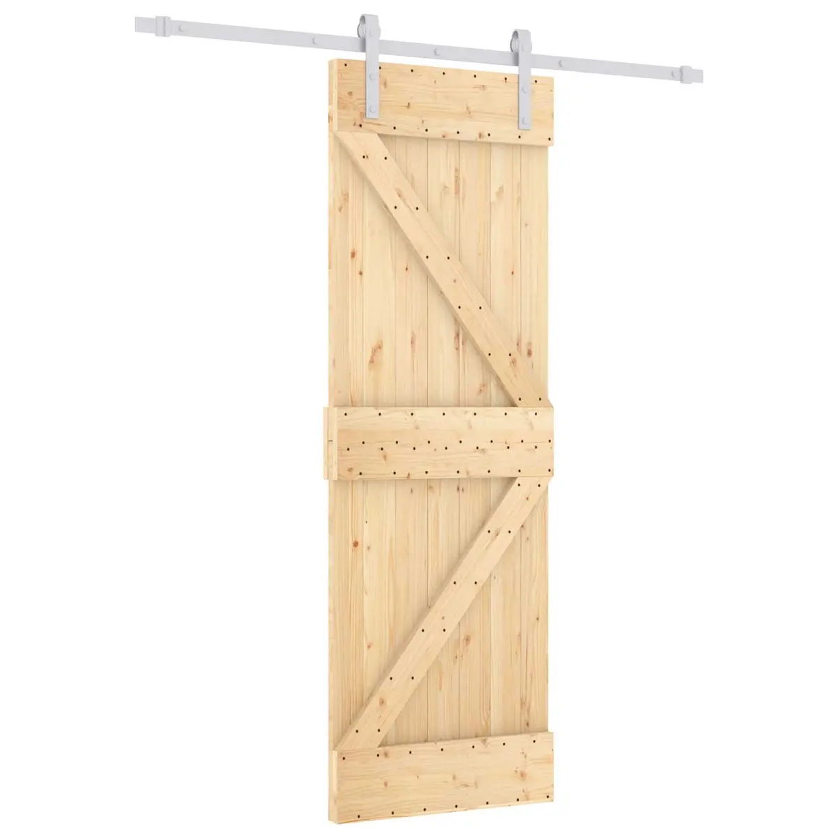 Pine Wood Sliding Door 70x210 cm Space Divider