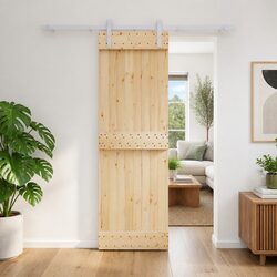 Modern Sliding Door Made of Solid Pine Wood 70 x 210 cm