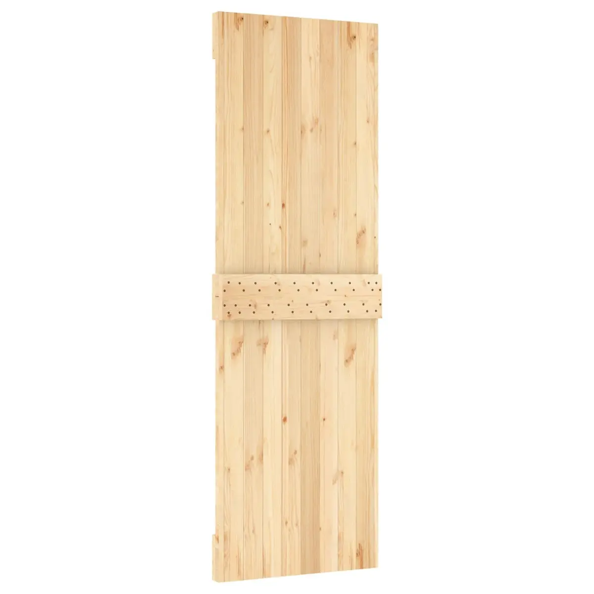 Sliding Door Solid Pine Wood 70 x 210 cm Natural White