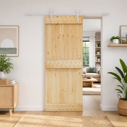 Premium Solid Pine Wood Sliding Door 80 x 210 cm