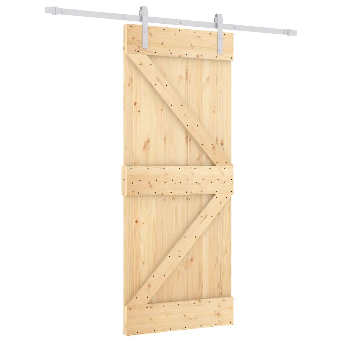 Sliding Door 85 x 210 cm Natural White Pine