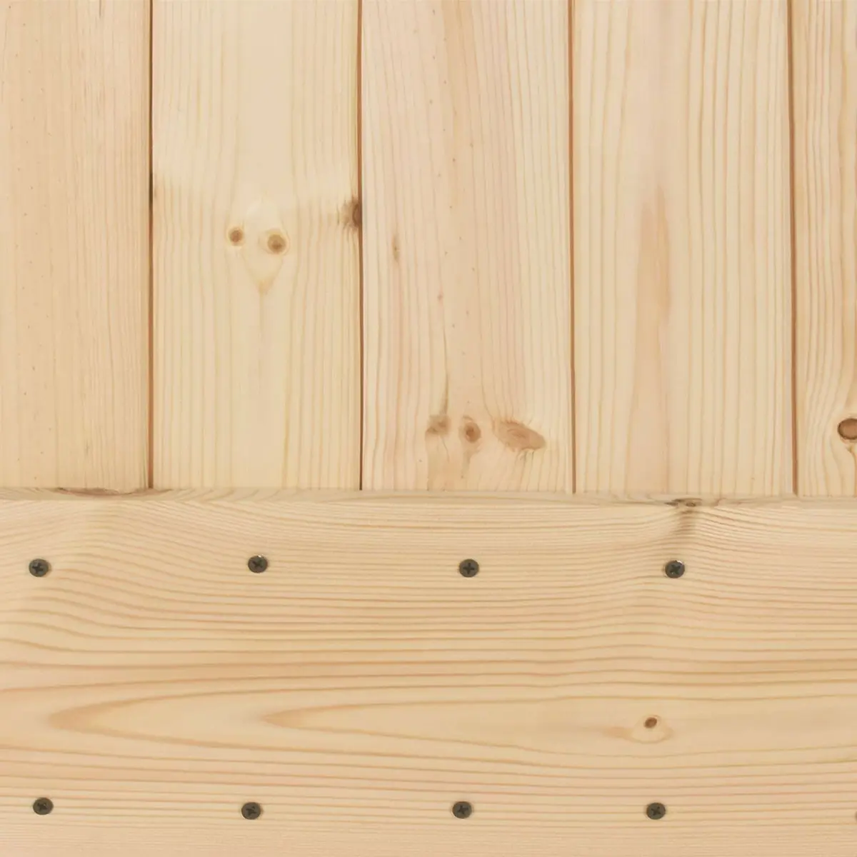 Pine Wood Sliding Door 90 x 210 cm in Natural Black