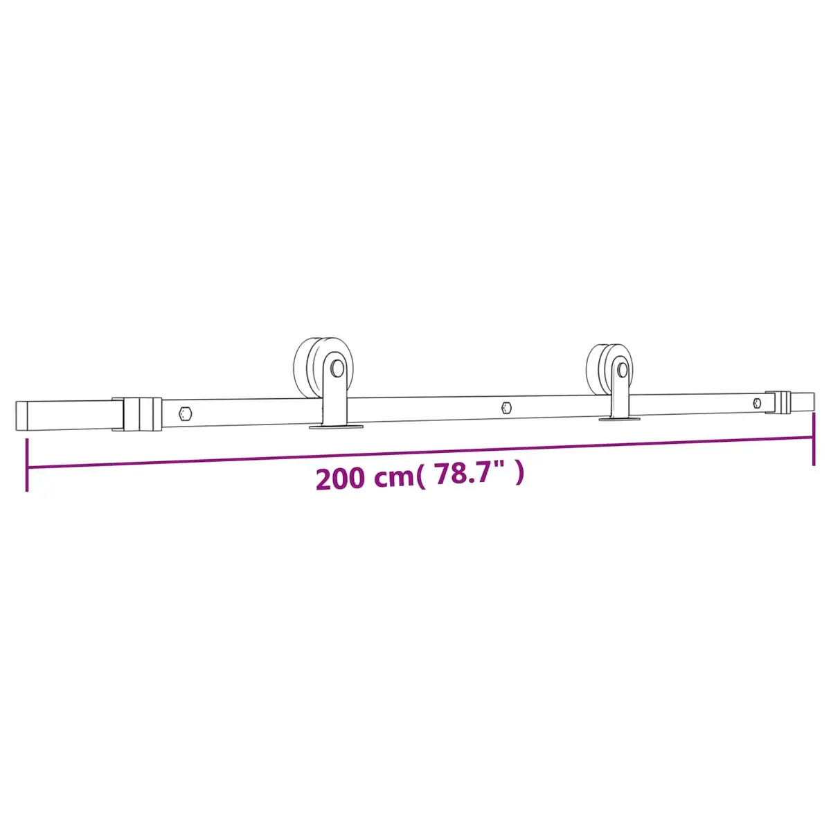 Solid Pine Wood Sliding Door 95x210cm