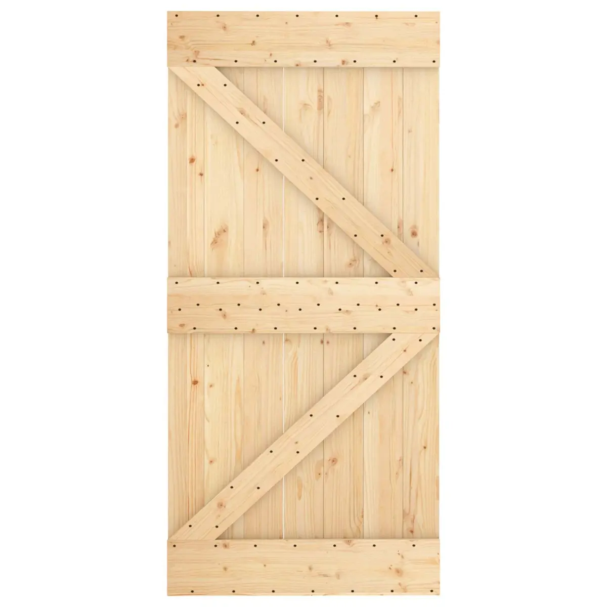 Solid Pine Wood Sliding Door Room Divider 100 x 210 cm