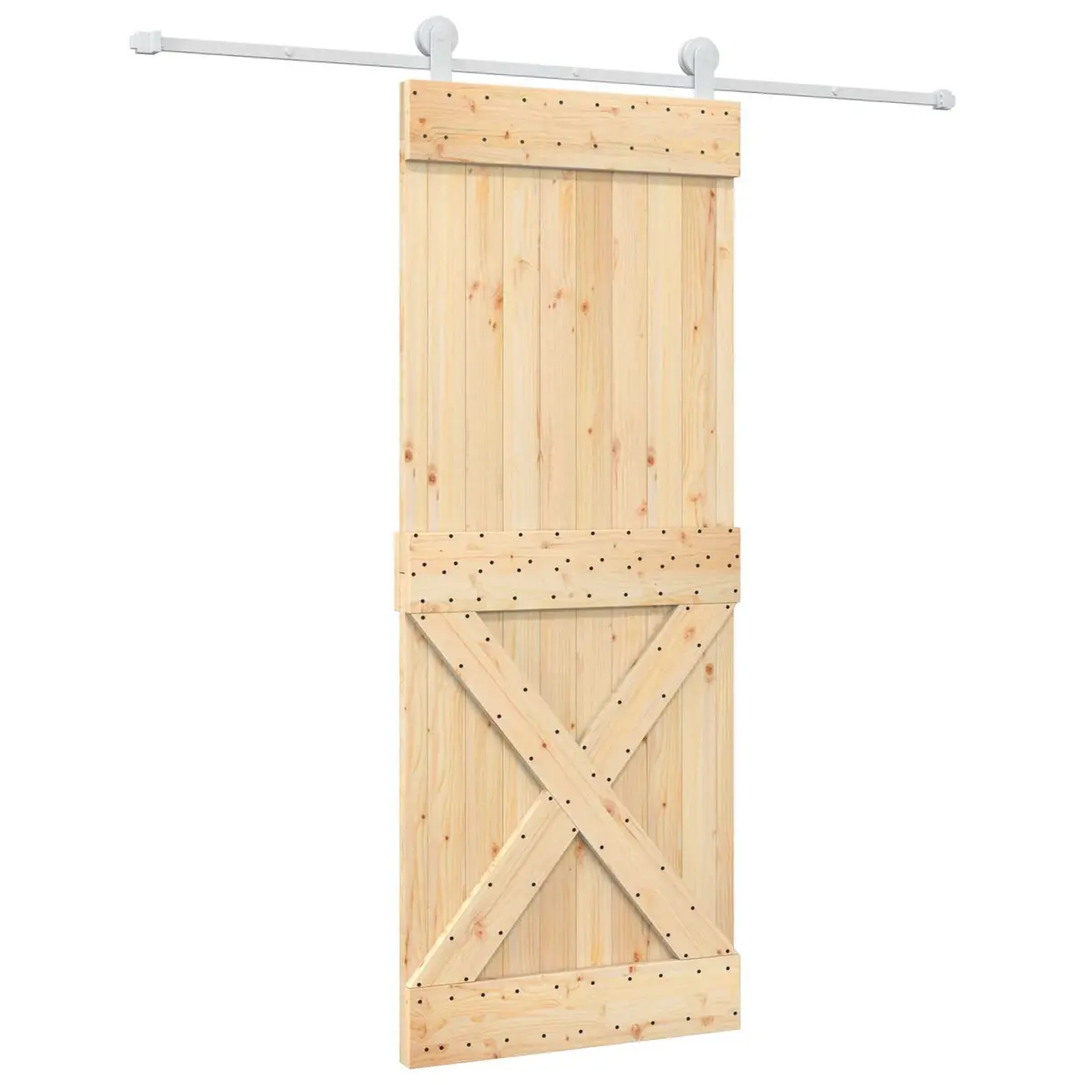 Solid Pine Wood Modern Sliding Door 80 x 210 cm