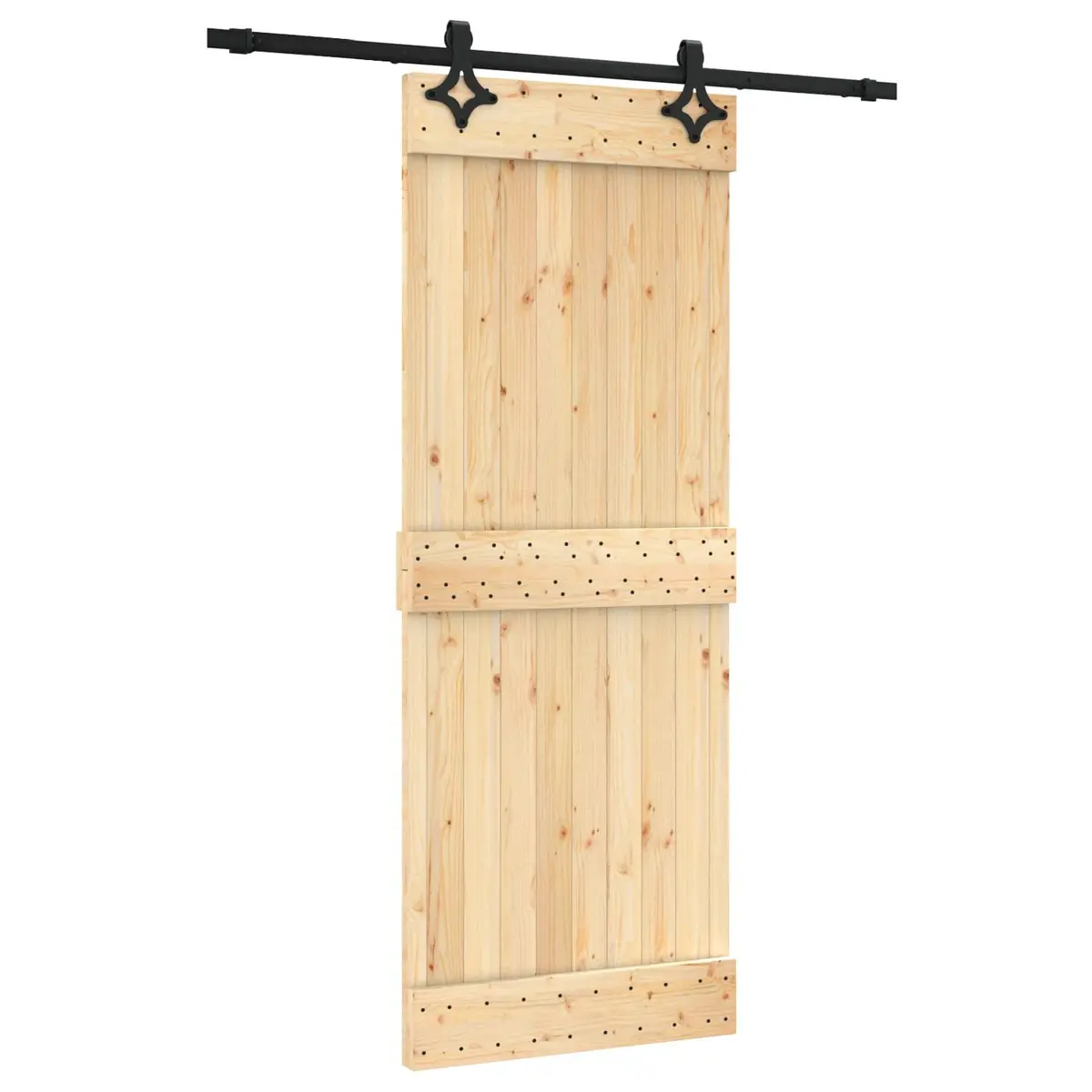 Room Divider Sliding Door in Solid Pine Wood 80 x 210 cm
