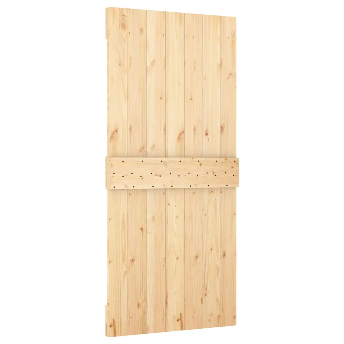 Solid Pine Wood Sliding Door in Natural White 90 x 210 cm