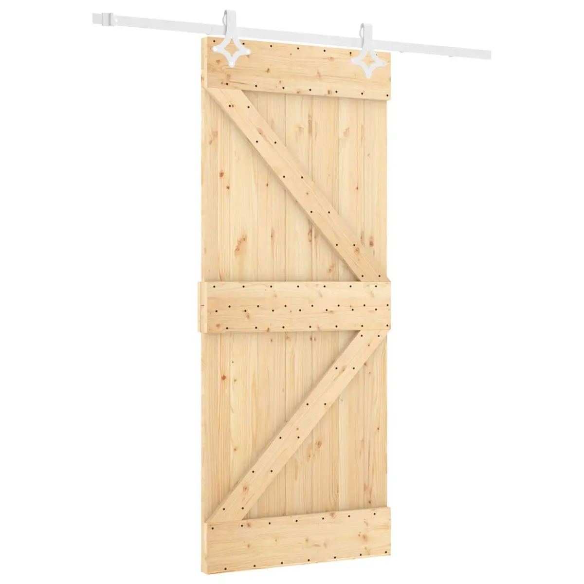 Sliding Door in Solid Pine Wood, 80 x 210 cm