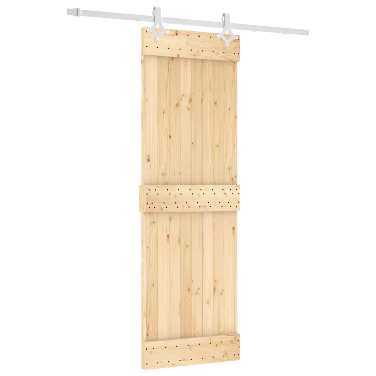 Sliding Door in Natural White Pine Wood 70 x 210 cm