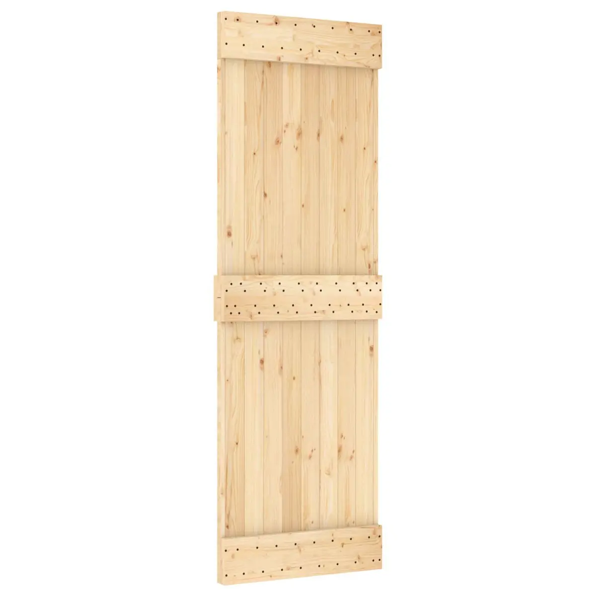 Sliding Door in Natural White Pine Wood 70 x 210 cm