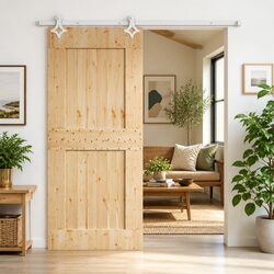 Modern Sliding Door in Natural White, 90 x 210 cm