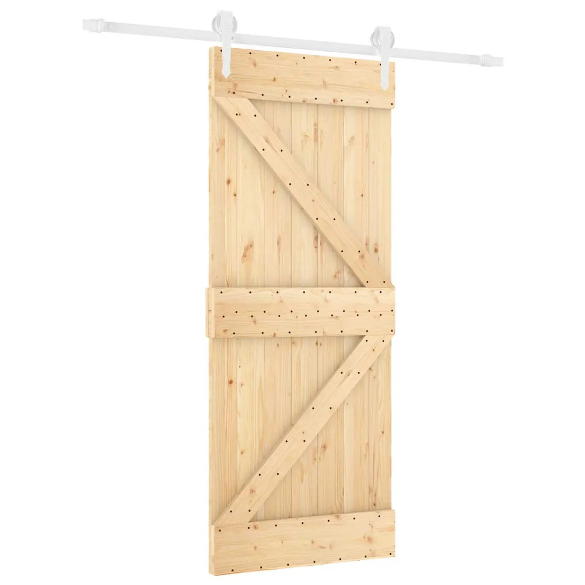 Solid Pine Wood Modern Sliding Door 85 x 210 cm