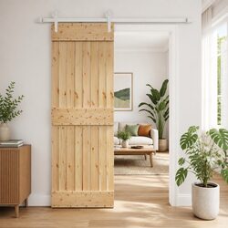 Premium Sliding Door 70 x 210 cm in Natural White Pine