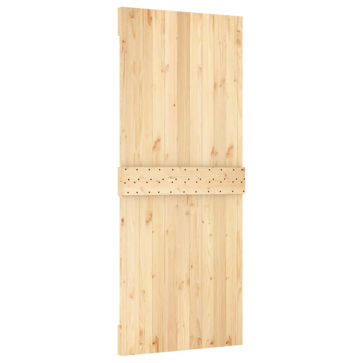 Sliding Door Natural White 100 x 210 cm Solid Pine Wood Modern Room Divider