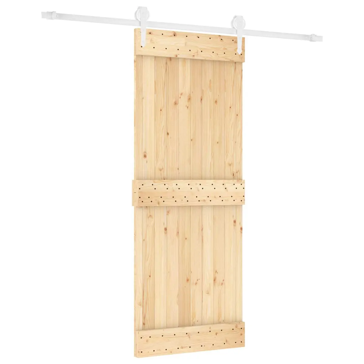 Sliding Door Solid Pine Wood 80 x 210 cm
