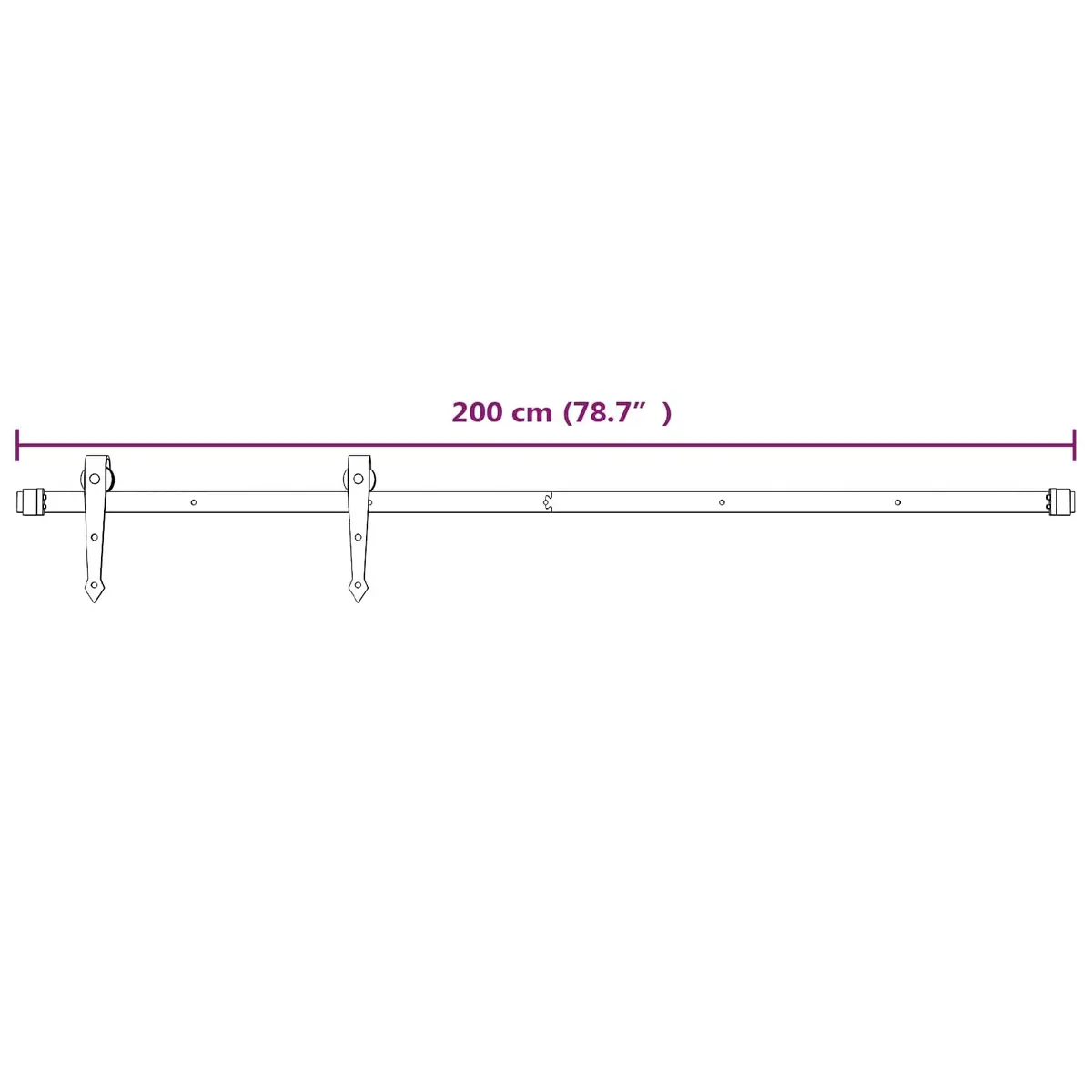 Sliding Door Solid Pine Wood Natural White 80 x 210 cm