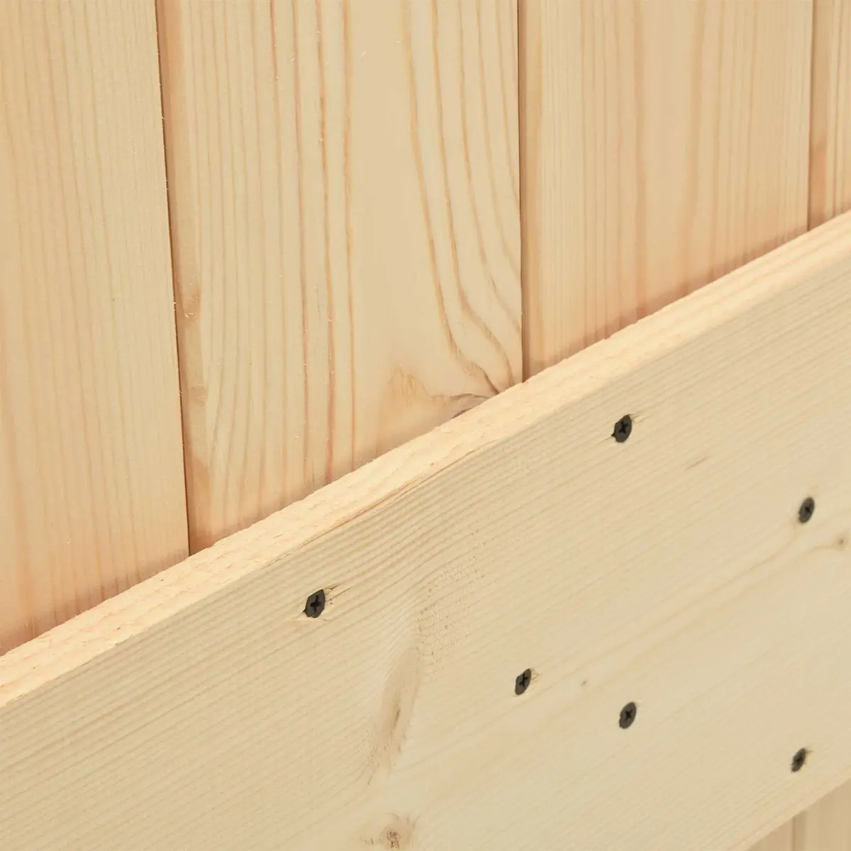 Sliding Door 70x210cm Natural Pine with Steel Track