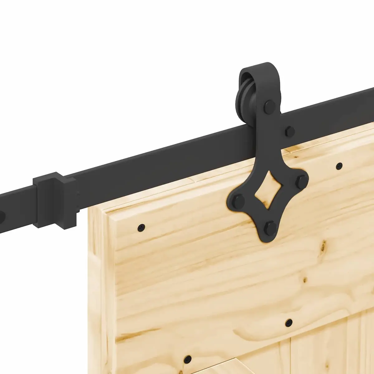 Sliding Door 70x210cm Natural Pine with Steel Track