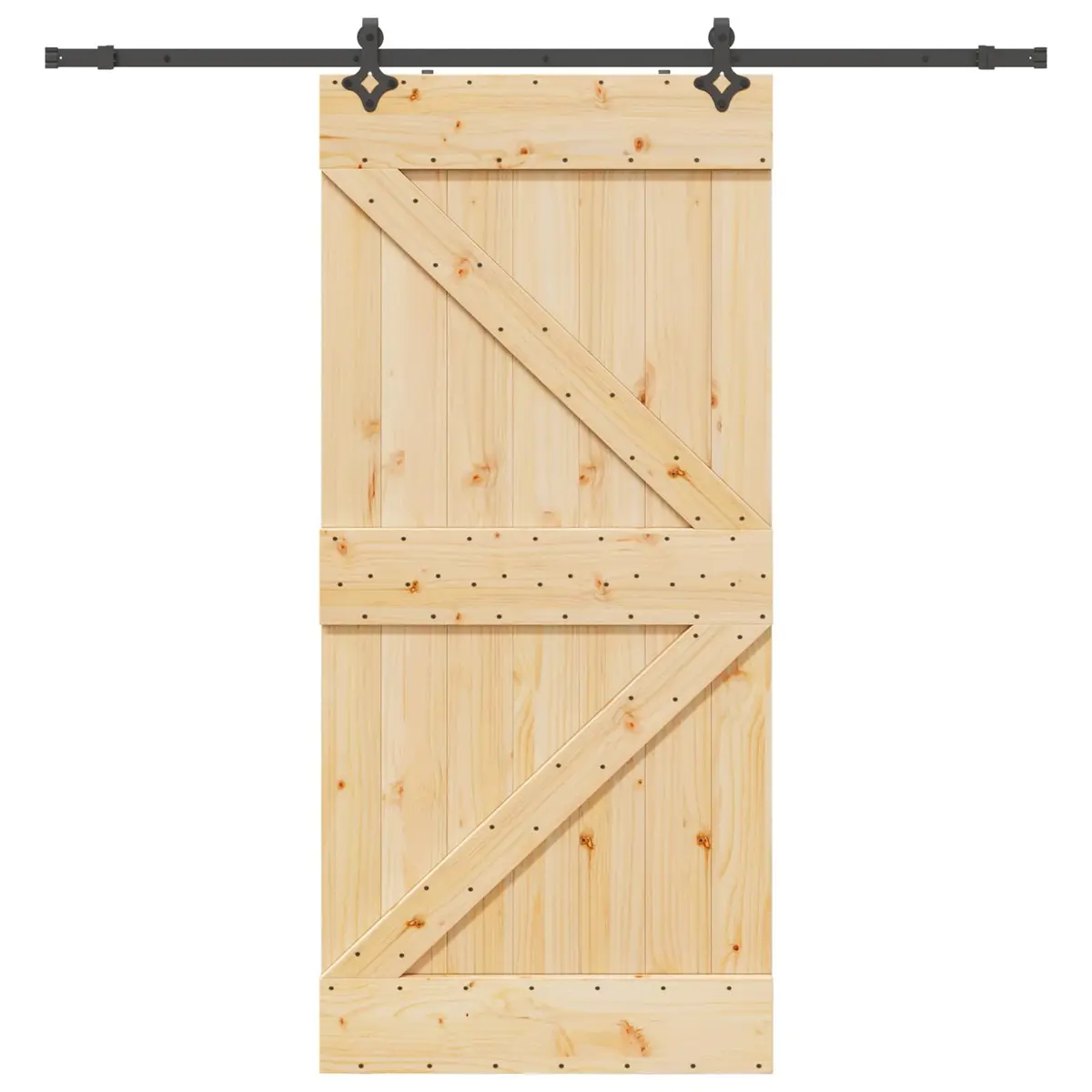 Sliding Door 90x210cm with Solid Pine Wood