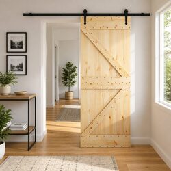 Modern Sliding Door with Black Track - 80x210cm