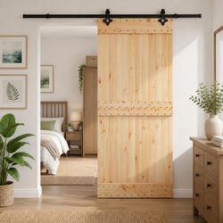 Premium Sliding Door Room Divider in Pine Wood
