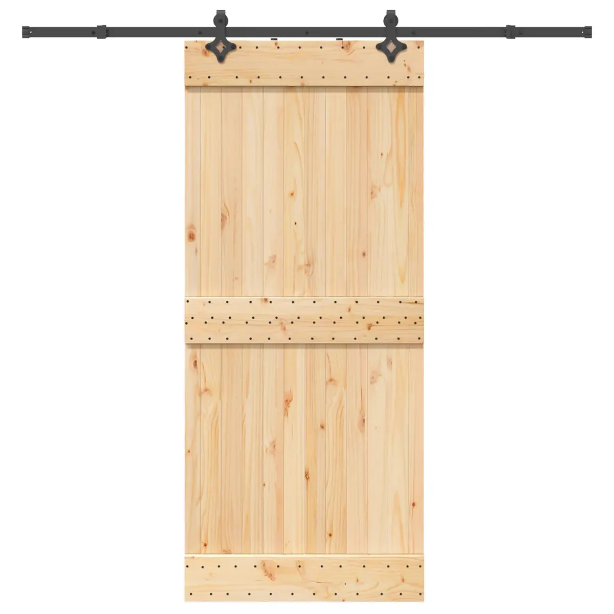 Sliding Door Room Divider in Pine Wood