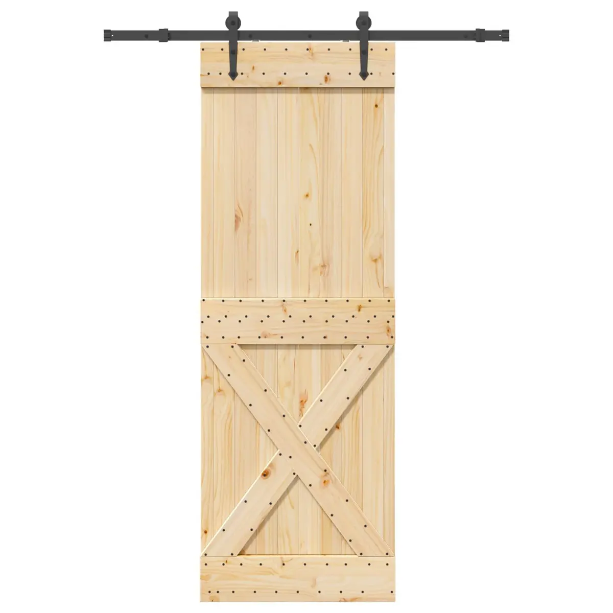 Room Divider Sliding Door with Black Track
