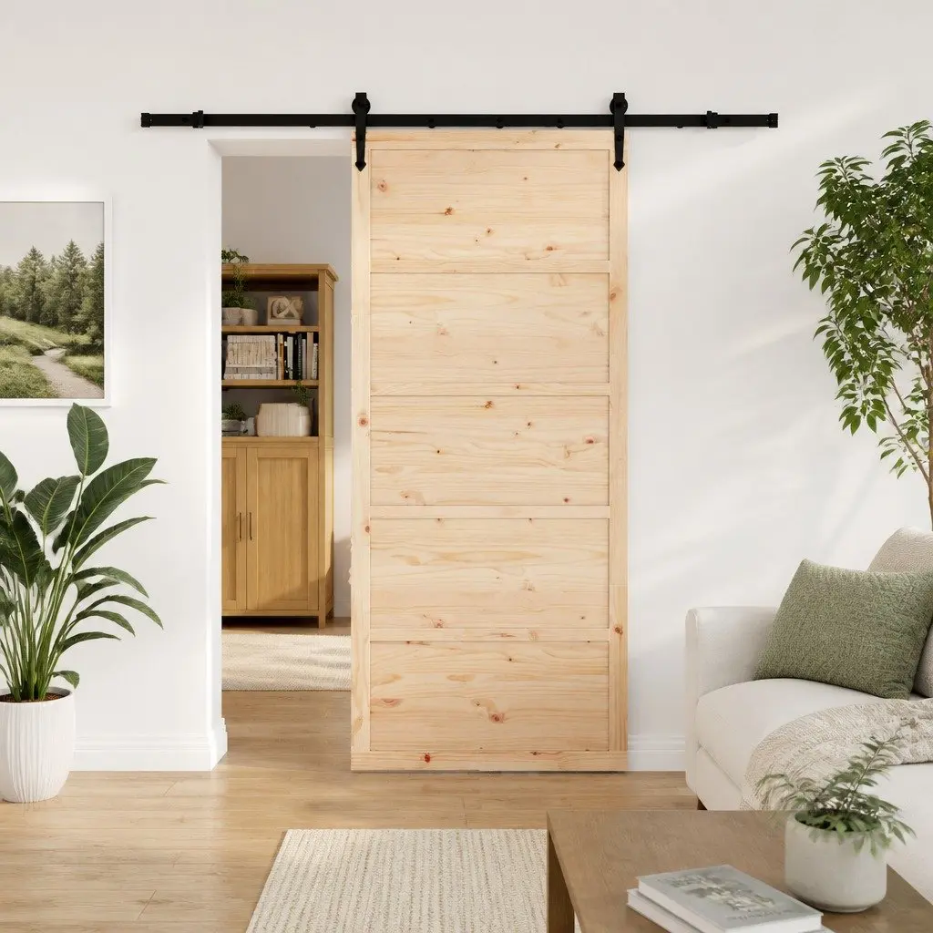 Solid Pine Wood Sliding Door 90 x 208 cm