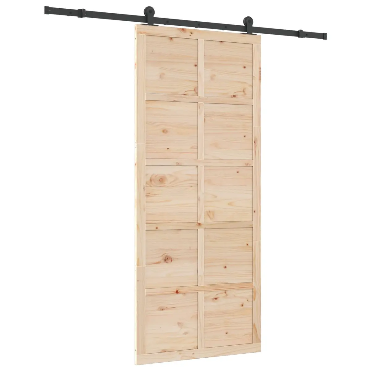 Natural Solid Pine Wood Sliding Door 90 x 208 cm
