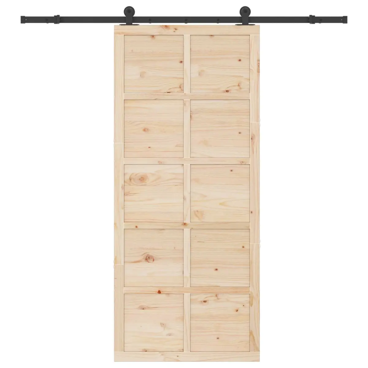 Solid Pine Wood Sliding Door 100 x 208 cm for Interiors