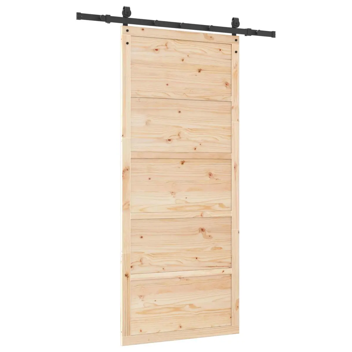 Solid Pine Wood Sliding Door 80 x 208 cm with Top Track