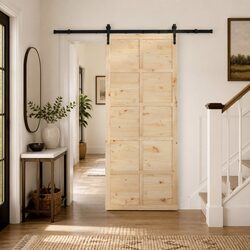 Modern Solid Pine Wood Sliding Door 90 x 208 cm