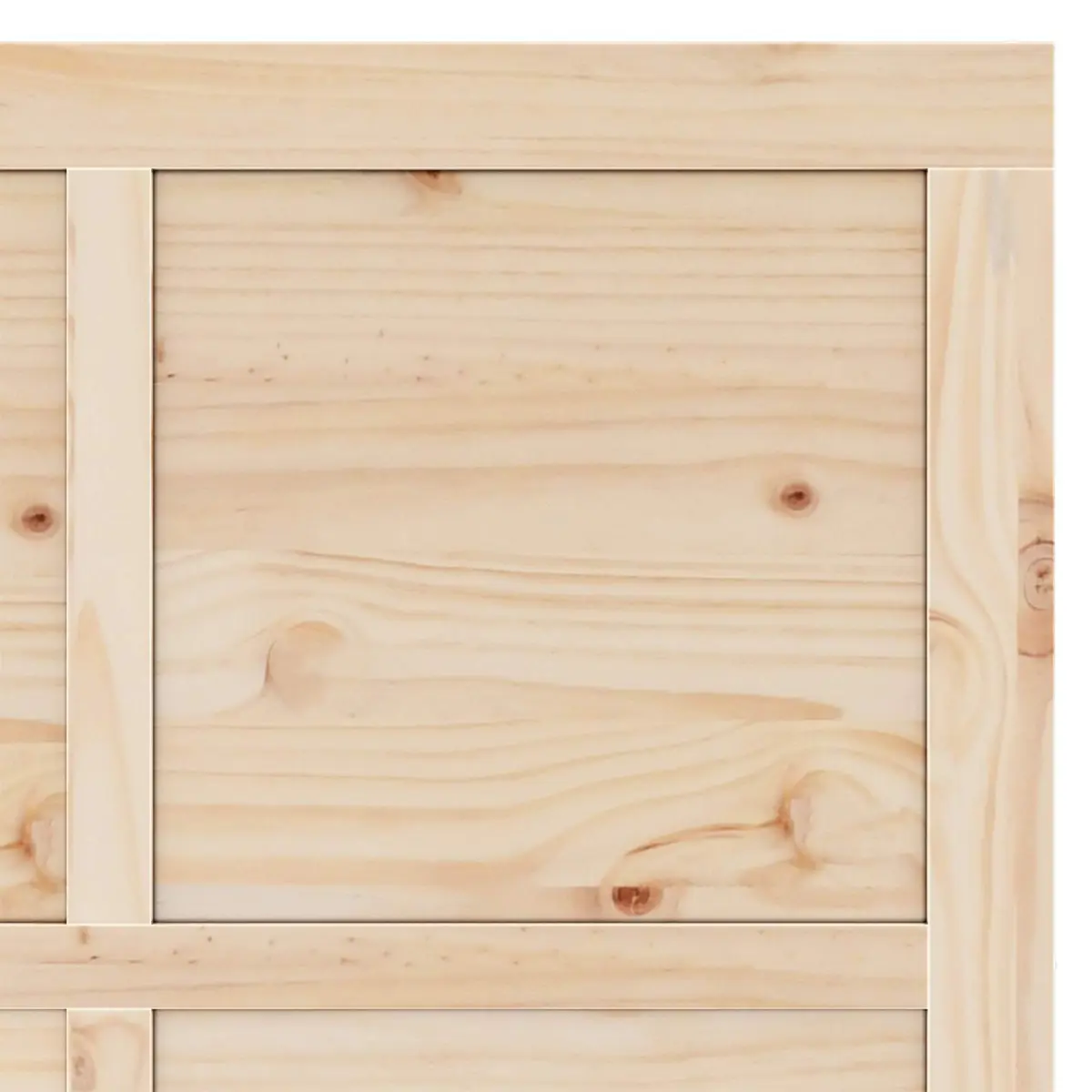 Solid Pine Wood Sliding Door 80 x 208 cm with Steel Track