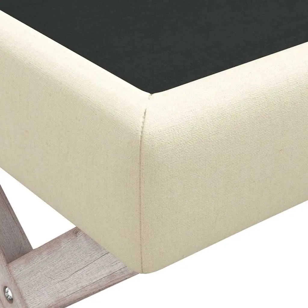 Storage Stool Linen 110x45x49cm Beige