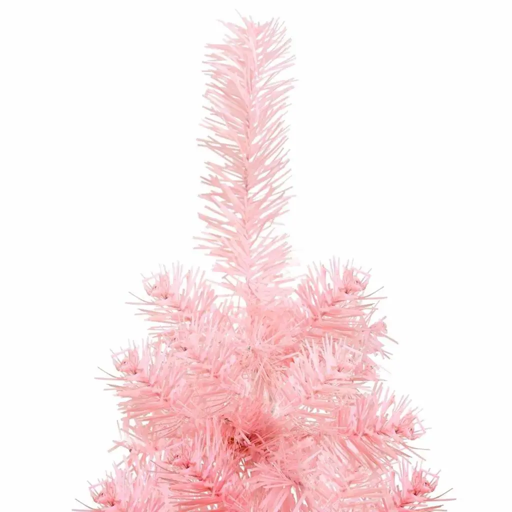 150cm Pink Slim Half Christmas Tree for Holiday Decor