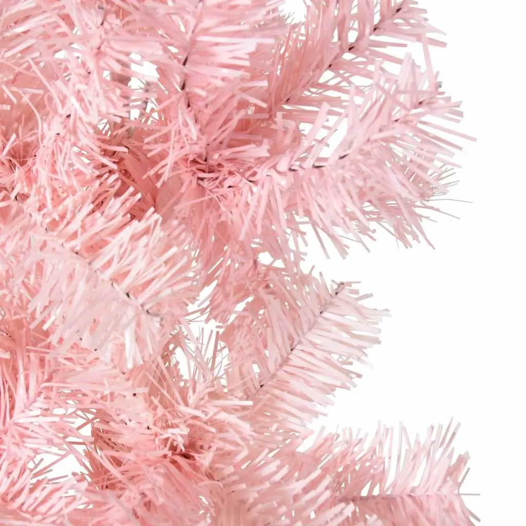 Slim Pink Half Christmas Tree 180cm with Stand