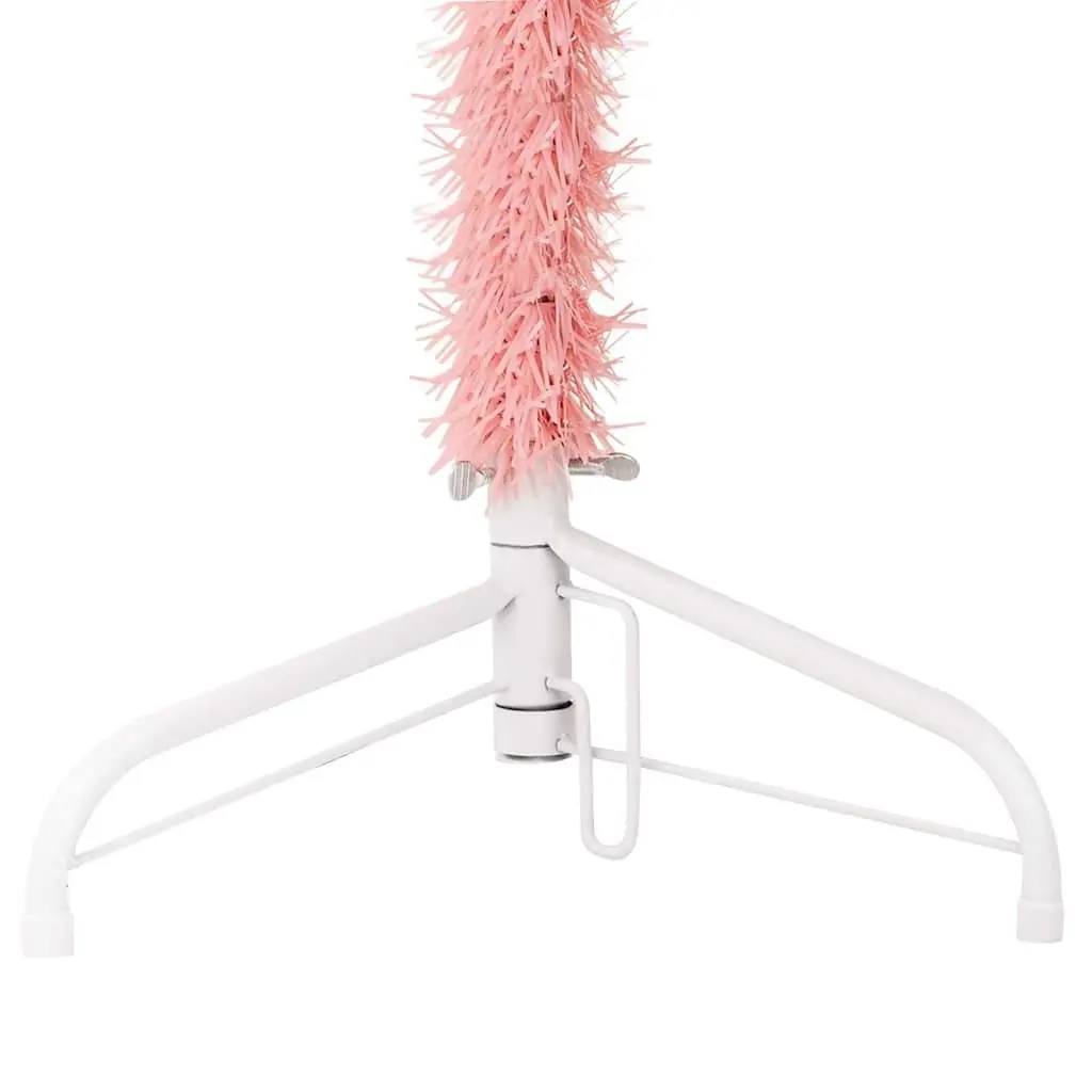 Slim Pink Half Christmas Tree 180cm with Stand