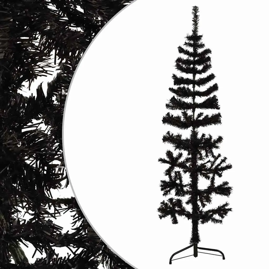 Slim Artificial Half Christmas Tree 150cm Black