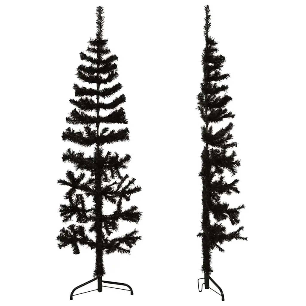Slim Artificial Half Christmas Tree 150cm Black