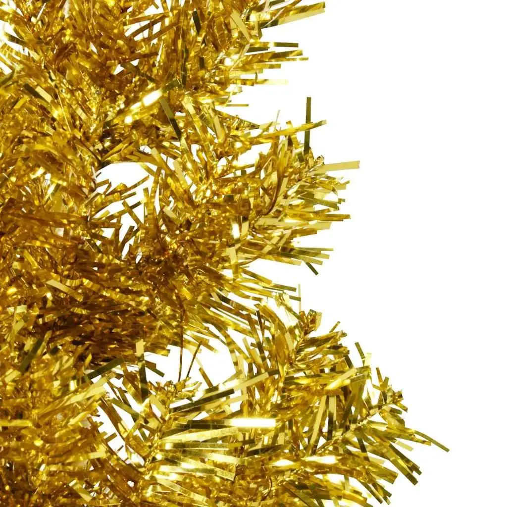 Slim Half Christmas Tree with Stand 240cm Gold