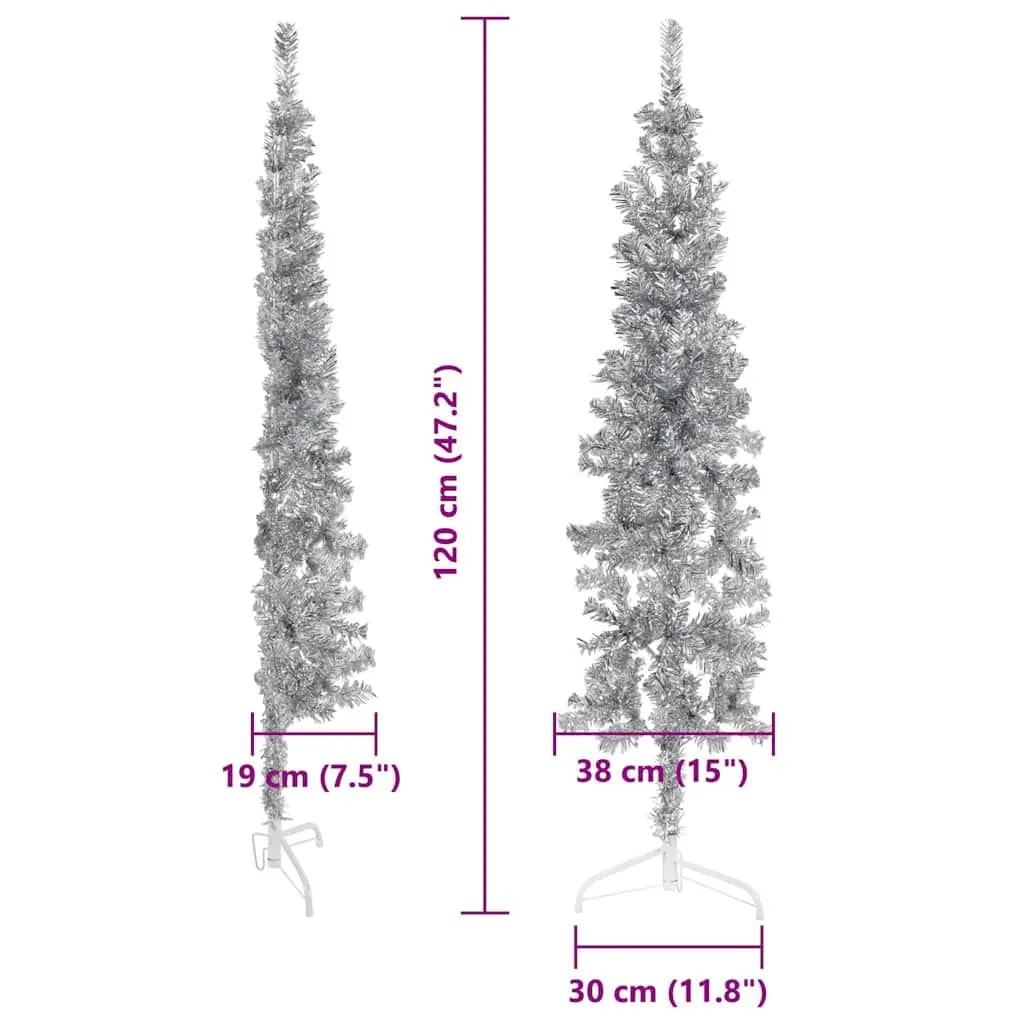 Slim Artificial Half Christmas Tree 120cm
