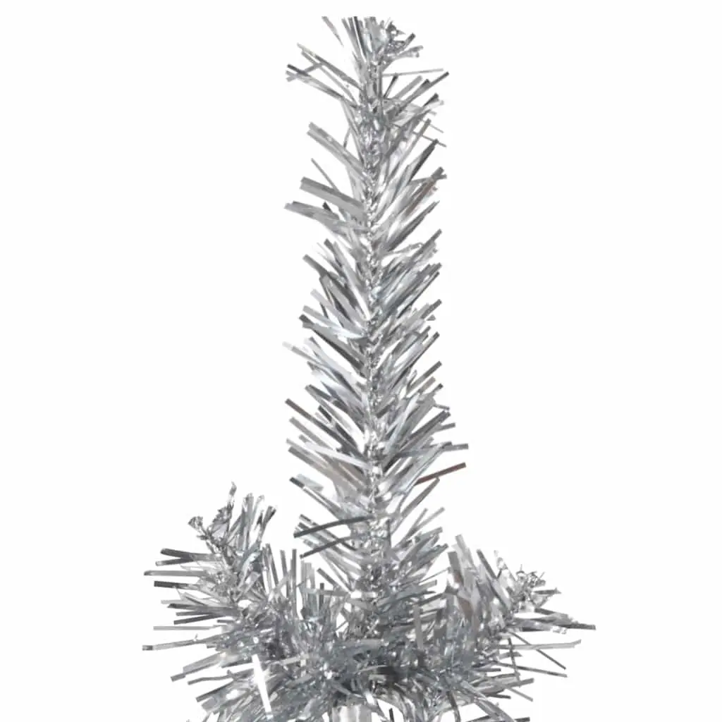 Silver Half Christmas Tree 210cm with Stand