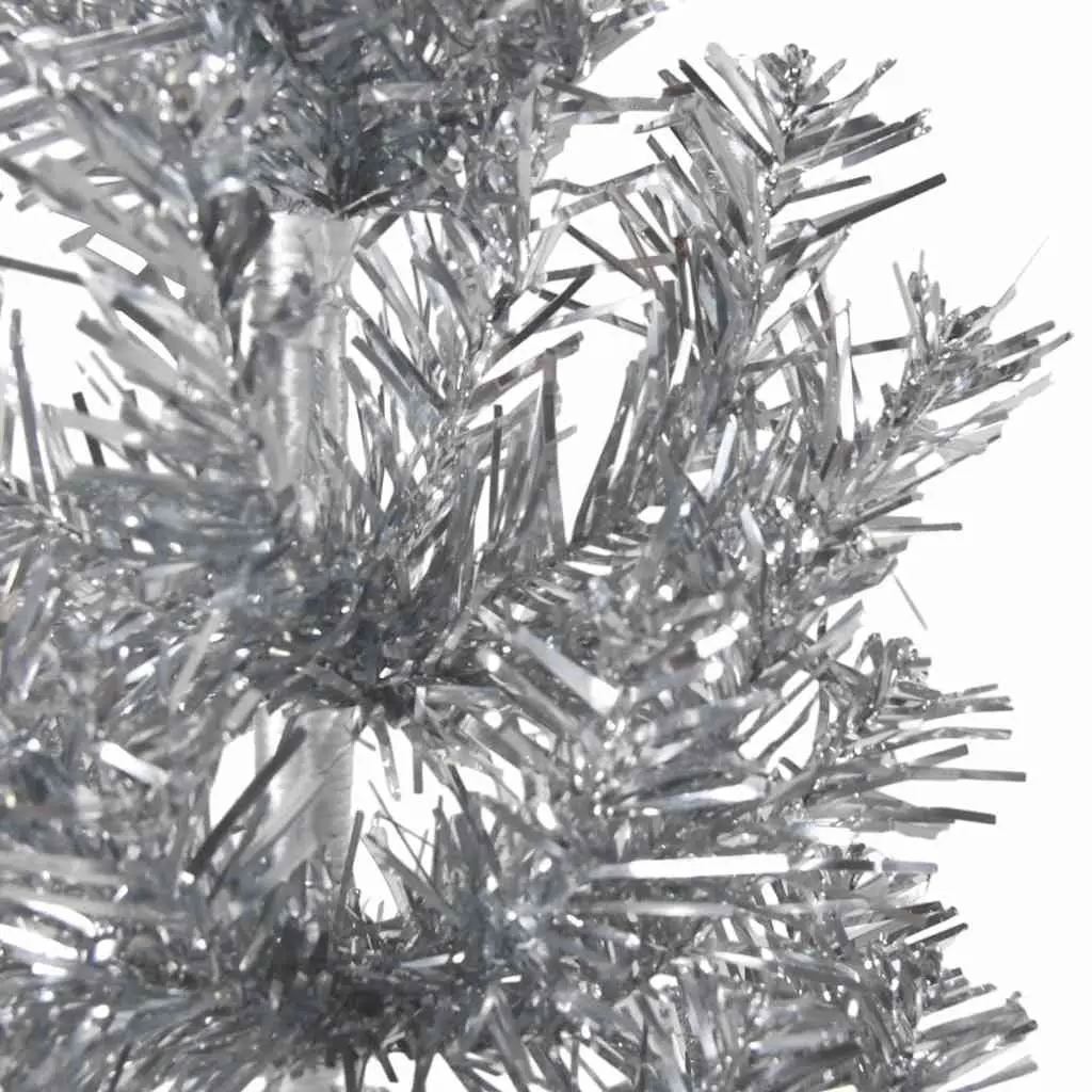 Silver Half Christmas Tree 210cm with Stand