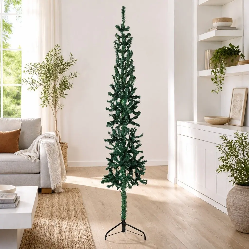 Slim Half Christmas Tree with Stand 180cm