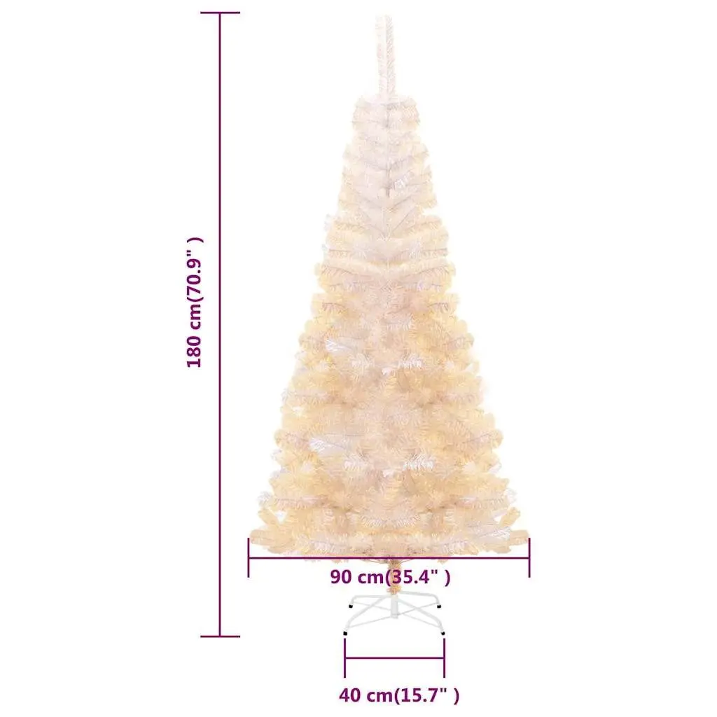 180cm Artificial Christmas Tree with Iridescent Tips